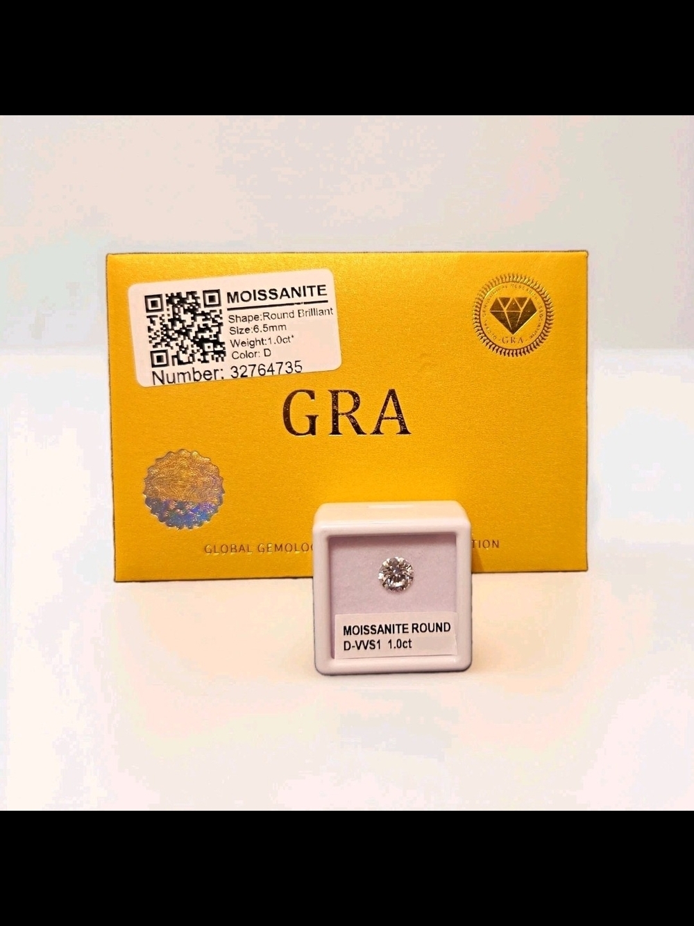 GRA Moissanite Round D-VVS1 - Sparkling Loose Stone